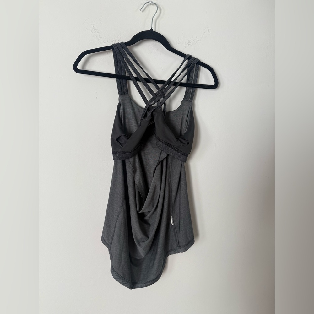 Like New Prana Waterfall Criss Cross Built in Bra Scoop Back Workout Tank - Picture 6 of 14